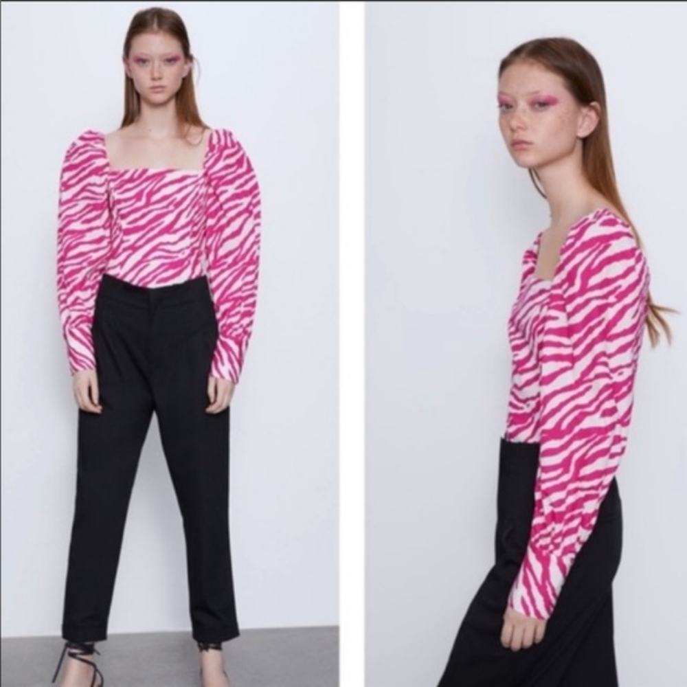 Zara ANIMAL PRINT BODYSUIT size M